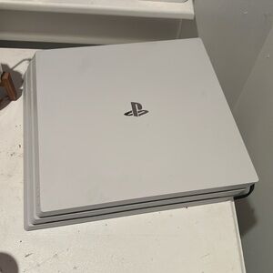 Playstation 4 console white.